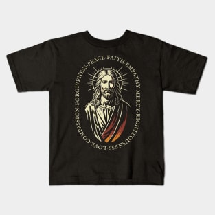 Jesus Christ Love Faith Christian Gift Idea Kids T-Shirt
